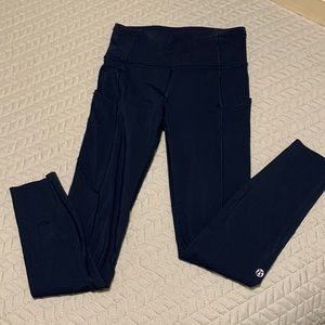 Navy lululemon fast and free tight